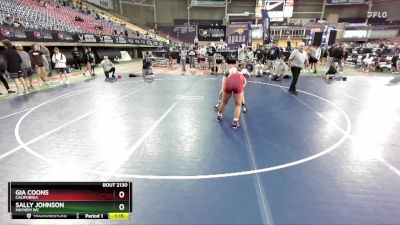 148 lbs Semifinal - Sally Johnson, Mayhem WC vs Gia Coons, California