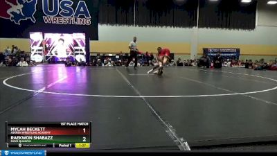 113 lbs 1st Place Match - Mycah Beckett, Askren Wrestling Academy vs Raekwon Shabazz, Mayo Quanchi