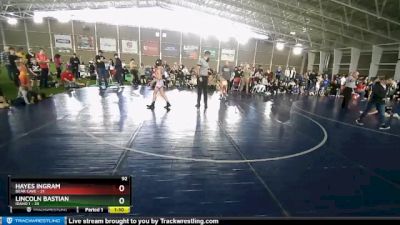 92 lbs Quarters & Wb (16 Team) - Lincoln Bastian, Idaho 1 vs Hayes Ingram, Bear Cave