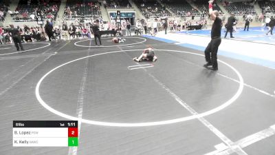 61 lbs Quarterfinal - Braydon Lopez, Proving Grounds Wrestling vs Kaleb Kelly, BAWC