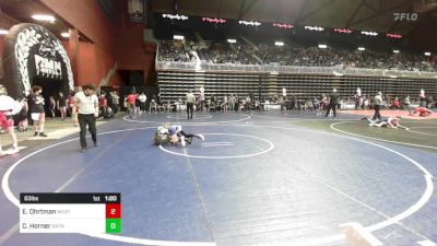 83 lbs Rr Rnd 2 - Emmet Ohrtman, Westside WC vs Canon Horner, Natrona Colts