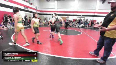 110-120 lbs Quarterfinal - Hudson White, Mules Mat Club vs Kolten Suddarth, Lathrop Youth Wrestling Club