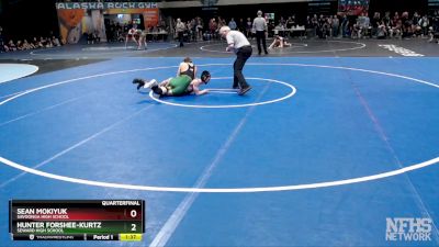 130 lbs Quarterfinal - Hunter Forshee-kurtz, Seward High School vs Sean Mokiyuk, Savoonga High School