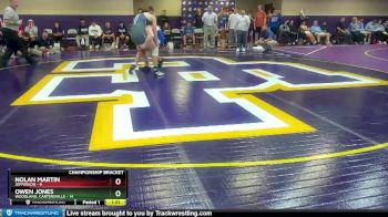 190 lbs Semis & 1st Wb (8 Team) - Owen Jones, Woodland, Cartersville vs Nolan Martin, Jefferson