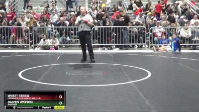 100 lbs Quarterfinal - Daiven Watson, Andover vs Wyatt Strick, Lawrence Elite Wrestling Club