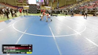 120 lbs Champ. Round 1 - Scotty Keller, Sanderson Wrestling Academy vs Bryce Combes, Trailhands Wrestling Club