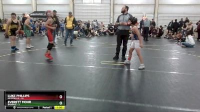 90 lbs Round 4 (6 Team) - Luke Phillips, Mi Pitbulls vs Everett Mohr, BadBass