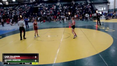 90 lbs Cons. Semi - Hayden Webster, 2TG vs Cade Tollefson, Big Red Wrestling