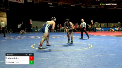 184 lbs Consi Of 16 #1 - Tyler Wiederholt, Air Force vs Nunzio Crowley, Binghamton