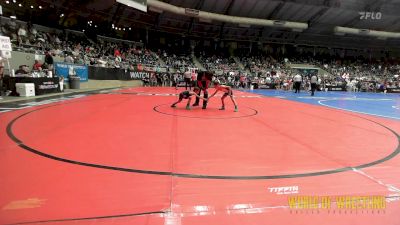 43 lbs Quarterfinal - Kane Carter, Steel City Reloaded vs Jackson McDougall, Central Coast Most Wanted