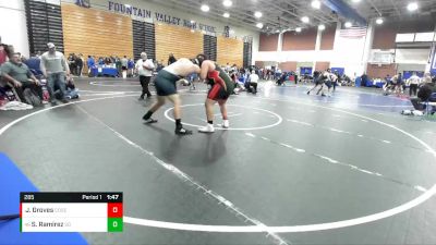 285 lbs Champ. Round 2 - Steven Ramirez, San Dimas vs Jacob Groves, Corona Senior