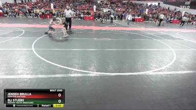 70 lbs Quarterfinal - Eli Stuebs, Neenah Youth Wrestling vs Jensen Brulla, Grafton Raptors