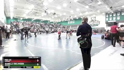 126 lbs Cons. Round 1 - Isabella Belanger, Sultana vs Mia Uc, Oxnard