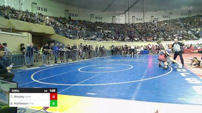 128 lbs Round Of 32 - Corbin Wooley, Sand Springs vs Stetson Matheson, Pryor Tigers Wrestling