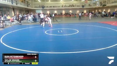 141 lbs Cons. Round 1 - Hugh Bittenbender, King`s College (Pennsylvania) vs Taylor Weaver, Delaware Valley University