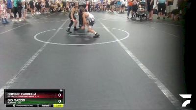 56 lbs Round 5 (8 Team) - Dominic Cardella, U2 Upstate Uprising White vs Gio Mazzio, Rush WC