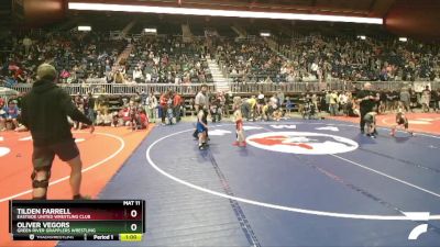 45 lbs Quarterfinal - Tilden Farrell, Eastside United Wrestling Club vs Oliver Vegors, Green River Grapplers Wrestling