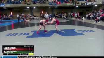 174 lbs Quarterfinal - LJ Richardson, Coe College vs Shyler Langley, Simpson College