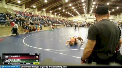 119 lbs Semifinal - Madalyn Deiter, North Montana Wrestling Club vs Molly Canfield, Utah