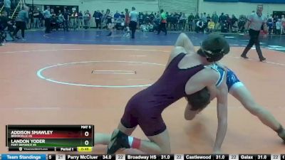 3 - 132 lbs Cons. Round 2 - Landon Yoder, Fort Defiance HS vs Addison Smawley, Brookville HS