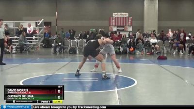 157 lbs Quarterfinals (8 Team) - Gustavo De Lima, Grand Valley State WC vs David Norris, Apprentice School