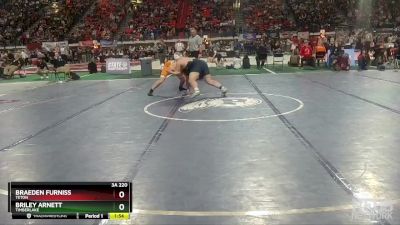 3A 220 lbs Champ. Round 1 - Braeden Furniss, Teton vs Briley Arnett, Timberlake