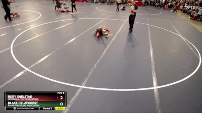 63 lbs Cons. Round 4 - Blake DeLaForest, Blaine Wrestling Association vs Rory Shelstad, Centennial Youth Wrestling