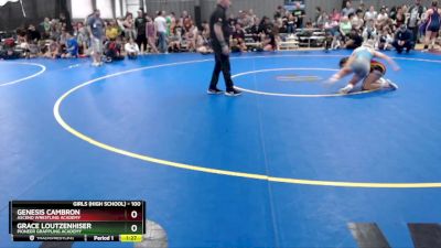 100 lbs Round 1 - Genesis Cambron, Ascend Wrestling Academy vs Grace Loutzenhiser, Pioneer Grappling Academy