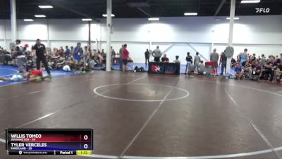 87 lbs Placement Matches (8 Team) - Willis Tomeo, Washington vs Tyler Verceles, Maryland