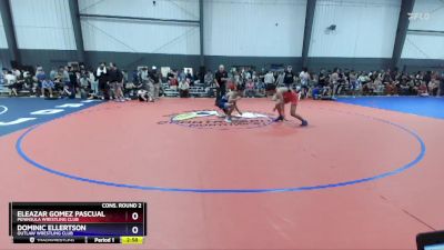 132 lbs Cons. Round 2 - Eleazar Gomez Pascual, Peninsula Wrestling Club vs Dominic Ellertson, Outlaw Wrestling Club