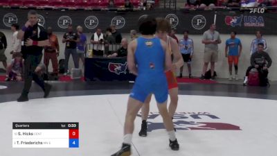 55 kg Quarters - Slater Hicks, Central Coast Regional Training Center vs Titan Friederichs, MN Elite Wrestling Club