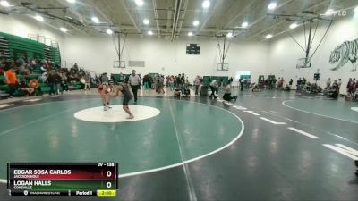 138 lbs Champ. Round 2 - Edgar Sosa Carlos, Jackson Hole vs Logan Halls, Cokeville