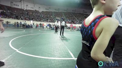 49 lbs Round Of 16 - Jace Shell, R.A.W. vs Gauge Huffman, Vinita Kids Wrestling