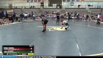 136 lbs Round 6 (8 Team) - Emily Ebsen, Lindenwood University vs Lila Eckert, Westminster University