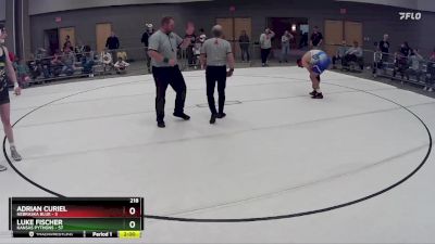 218 lbs Round 3 (8 Team) - Luke Fischer, Kansas Pythons vs Adrian Curiel, Nebraska Blue