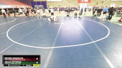 135 lbs Cons. Round 2 - Regan Heywood, Wasatch Wrestling Club vs Nevaeh Grunhuvd, Mine Yard Dogs Wrestling Club