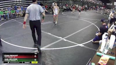 102 lbs Round 4 (6 Team) - Evan Provost, Team Oregon vs Xabi Hellman, Wyoming Twisters