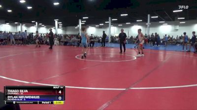 83 lbs Placement Matches (8 Team) - Thiago Silva, California vs Dylan Nieuwenhuis, Michigan Blue