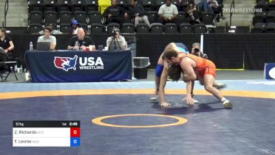 57 kg Quarterfinal - Zane Richards, IRTC/TMWC vs Timothy Levine, New England Regional Training Center