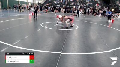 132 lbs Cons. Round 5 - Jatin Weigel, Norton Wrestling Club vs Shane Todd, St. Francis Wrestling Club