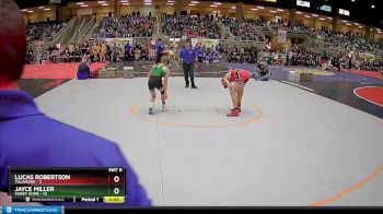 128 lbs Finals (8 Team) - Lucas Robertson, Tillamook vs Jayce Miller, Sweet Home