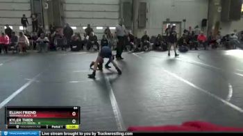 84 lbs Round 7 (8 Team) - Kyler Thier, Railroad City Riders vs Elijah Friend, Warhawks Black