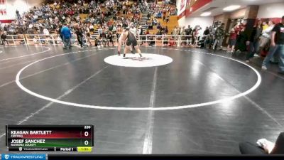 220 lbs Quarterfinal - Keagan Bartlett, Central vs Josef Sanchez, Natrona County