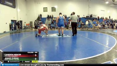 285 lbs Cons. Round 3 - Jerred Durian, North Central College vs Cameron Mercer, Concordia University