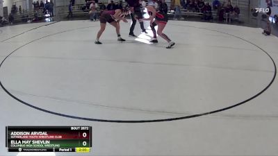 173 lbs Round 4 - Addison Arvdal, Sutherland Youth Wrestling Club vs Ella May Shevlin, Columbus High School Wrestling