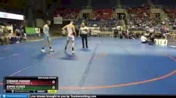 152 lbs Placement Matches (8 Team) - Espen Kunze, E2-Valley City vs Connor Manske, E1-West Fargo Sheyenne