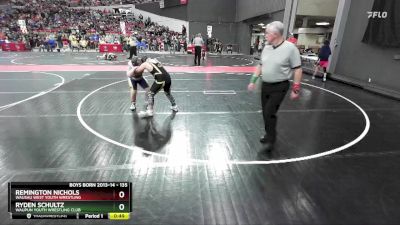 135 lbs Cons. Round 2 - Remington Nichols, Wausau West Youth Wrestling vs Ryden Schultz, Waupun Youth Wrestling Club