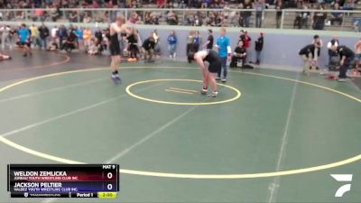 187 lbs Round 2 - Weldon Zemlicka, Juneau Youth Wrestling Club Inc. vs Jackson Peltier, Valdez Youth Wrestling Club Inc.