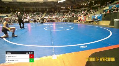 90 lbs Consi Of 8 #2 - James Garcia, Nebraska Elite vs Lincoln Barnett, Blue Pride Wrestling Club