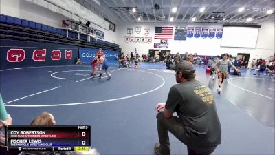 77 lbs Round 1 - Coy Robertson, High Plains Thunder Wrestling vs Fischer Lewis, Thermopolis Wrestling Club